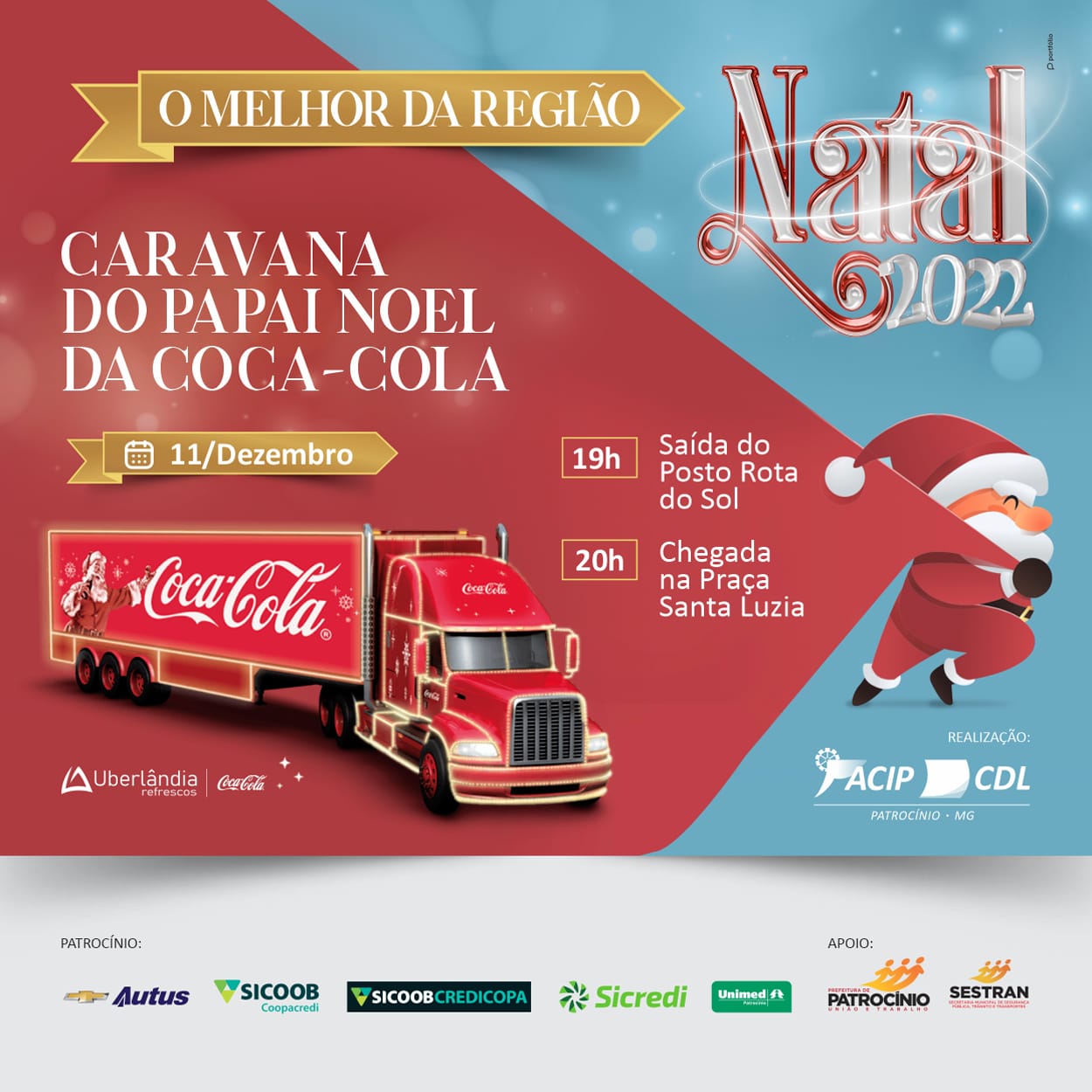 Campanha de Natal das ACIP/CDL traz a Caravana da Coca-Cola a Patrocínio no  próximo domingo - Jornal de Patrocinio